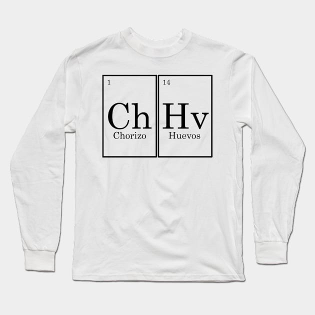 Chorizo Con Huevos Elemental Compound Long Sleeve T-Shirt by Syfytology